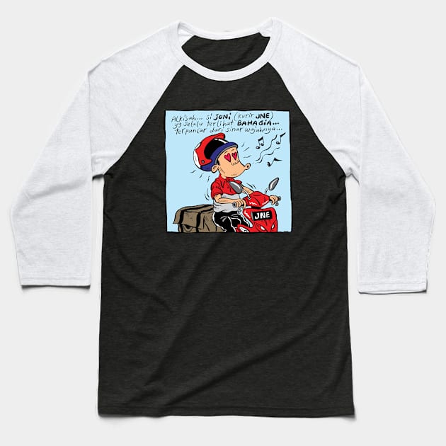 Alkisah Si Joni Kurir JNE Baseball T-Shirt by KURIR JNE PROJECT